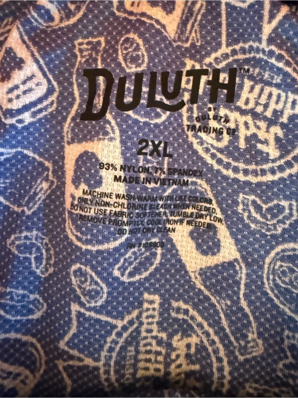 Duluth Trading Co Navy Boxer Briefs with Red Waistband